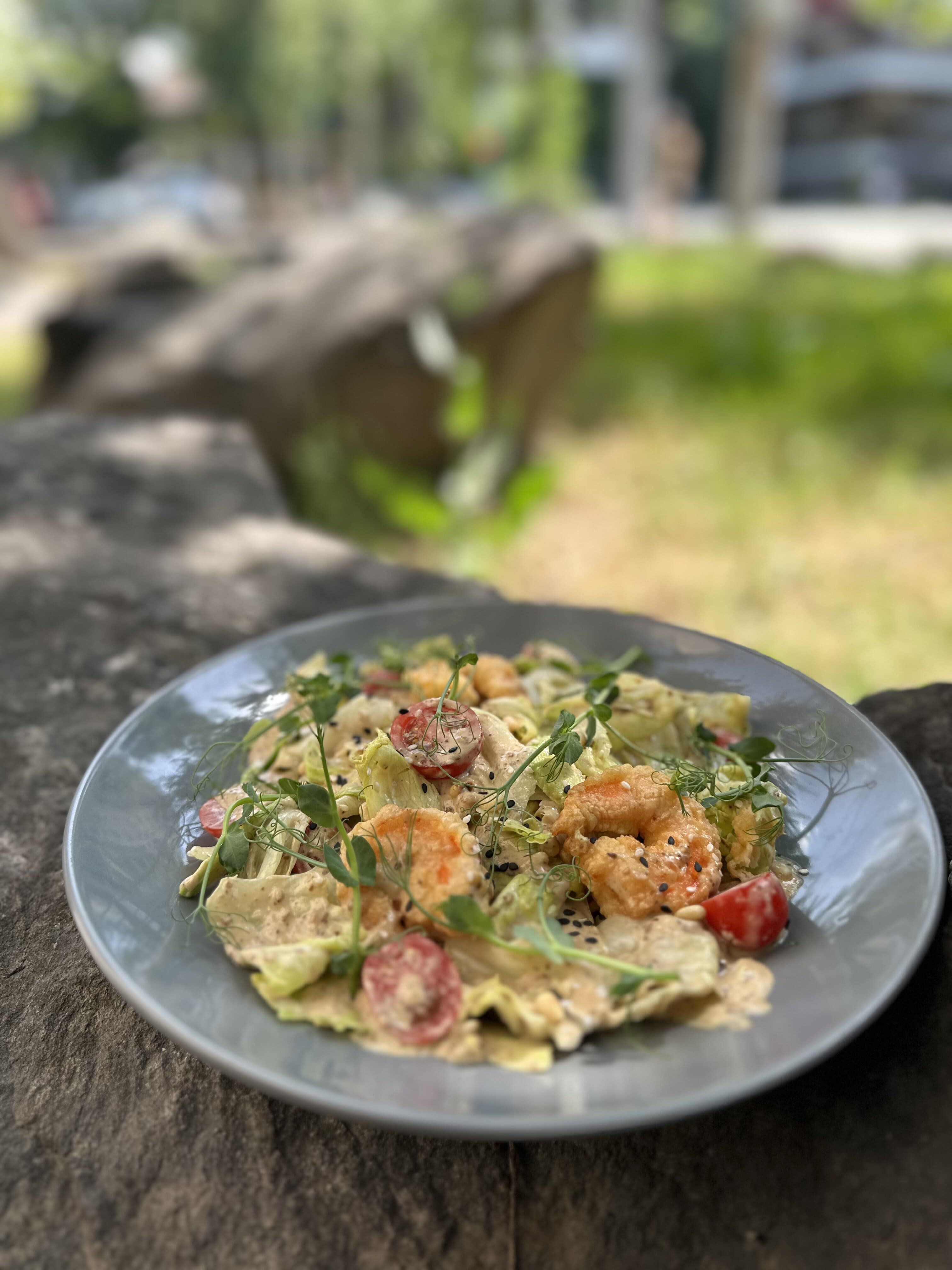 Салат с креветками